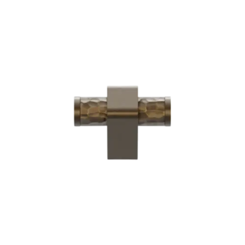 Cabinet Knob T-Bar SOLID HAMMERED