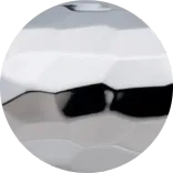 Polished Chrome hammered